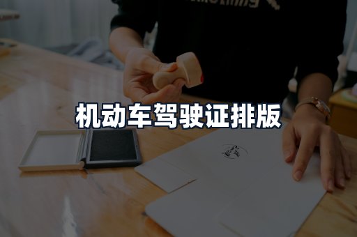 机动车驾驶证排版